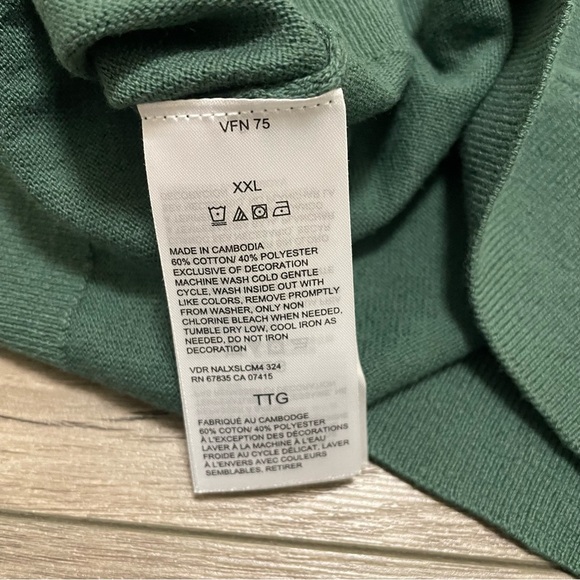 Nautica Men’s Navtech Classic Fit Quarter Zip Sweater Green Sz XXL NWT - Picture 9 of 9